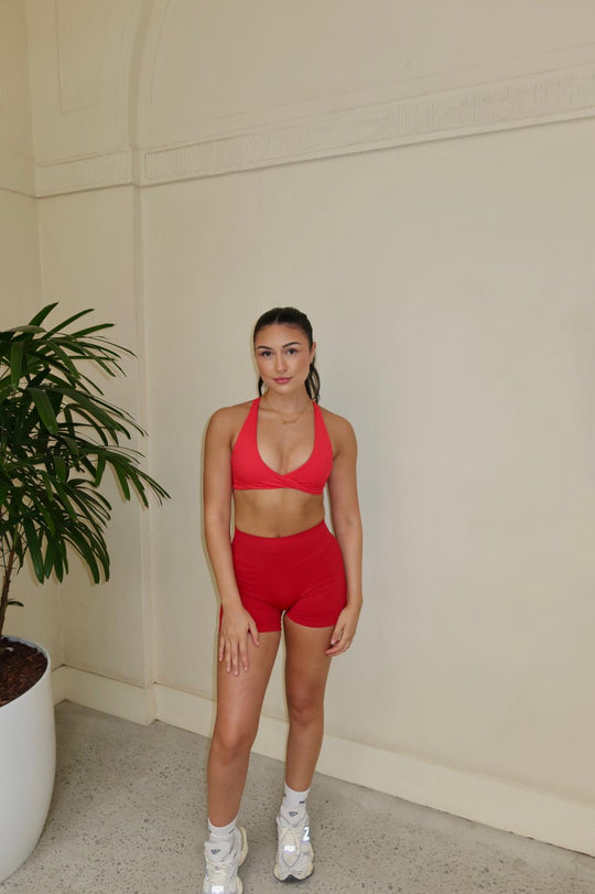 Ivy Twist Crop - Chilli