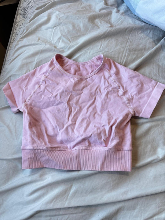 Pink Cropped Tee
